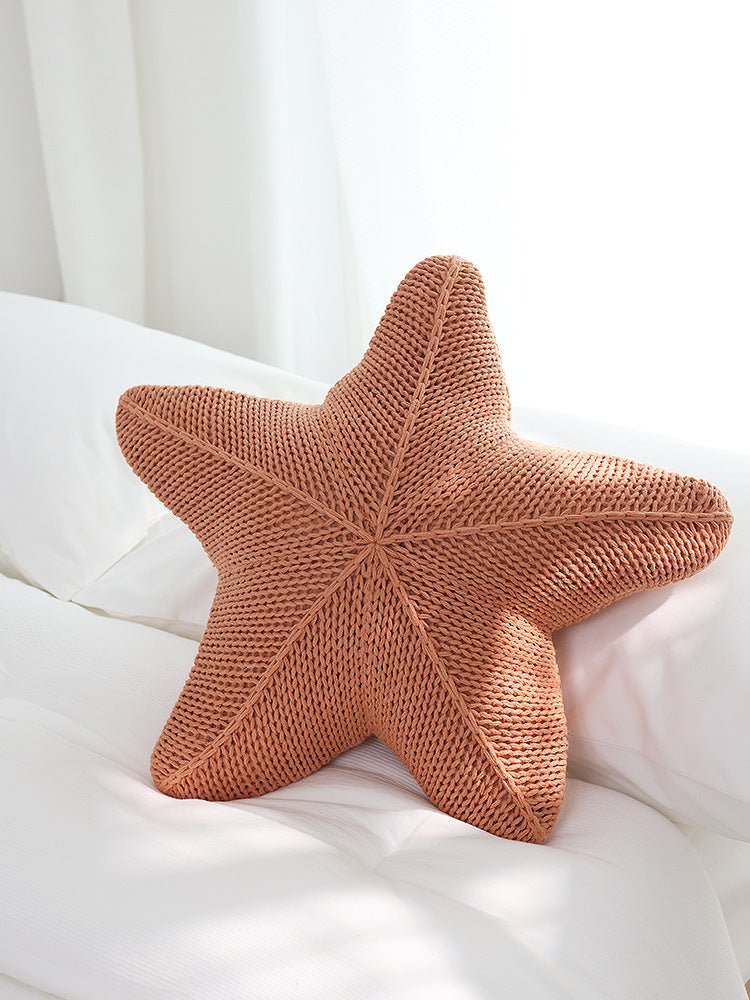 Starfish Hand-Knitted Pillow