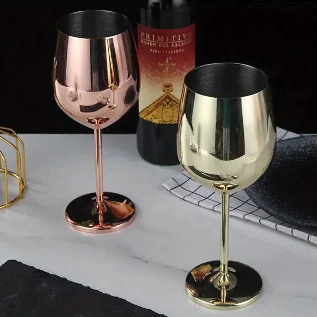 Mirror-Tint Stainless Wine Glass