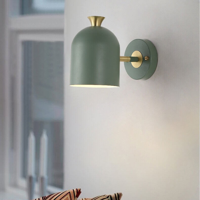 Modern Macaron Metal Cylinder Wall Lamp with 1 Light