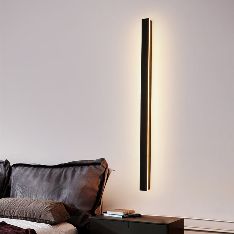 Edge Modern Design LED Wall Lamps Black Metal for Garden and Hallway