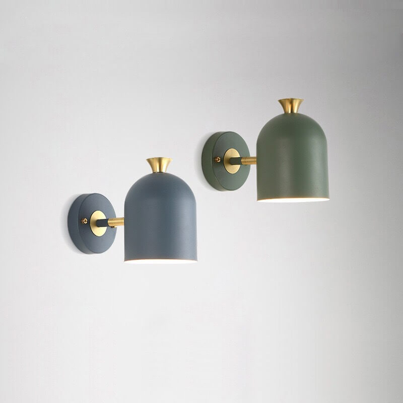 Modern Macaron Metal Cylinder Wall Lamp with 1 Light