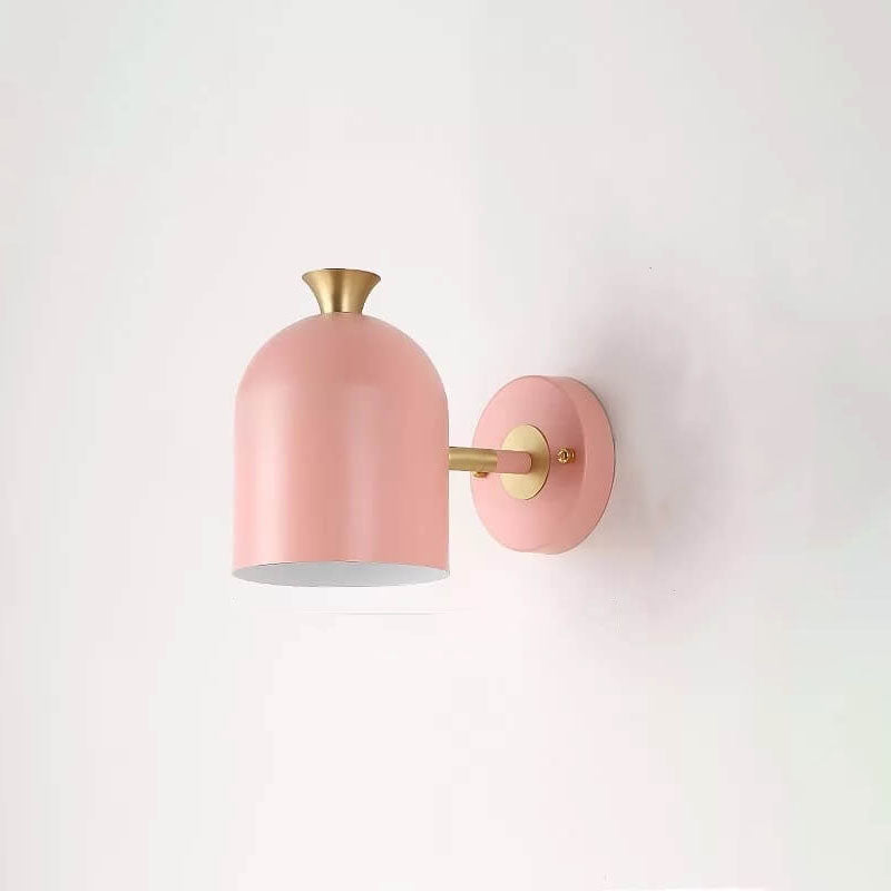 Modern Macaron Metal Cylinder Wall Lamp with 1 Light