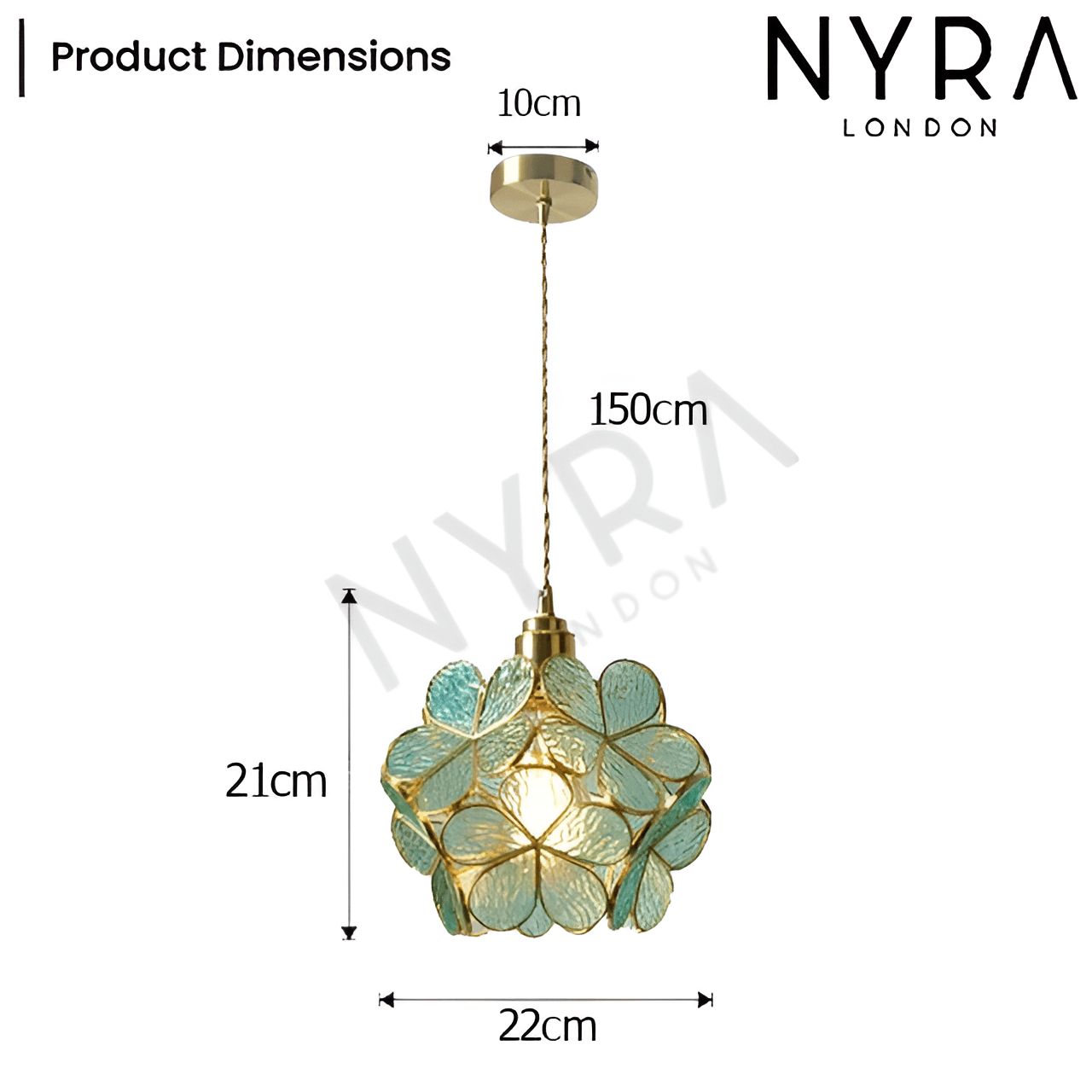 Vrimlo Flower Glass Pendant