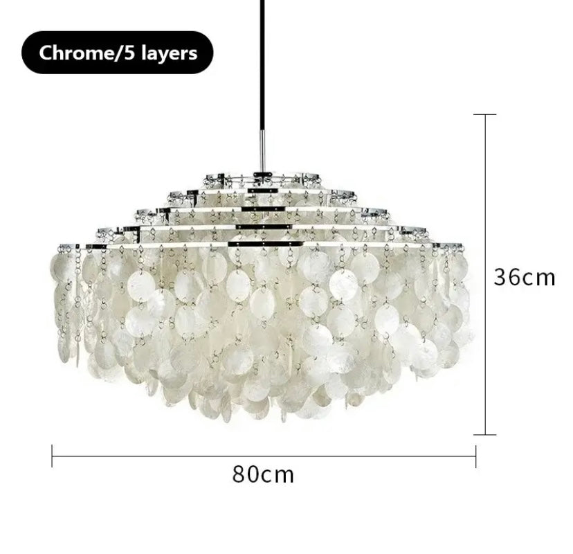 Chandelier en Coquillage de Luxe Sadaf