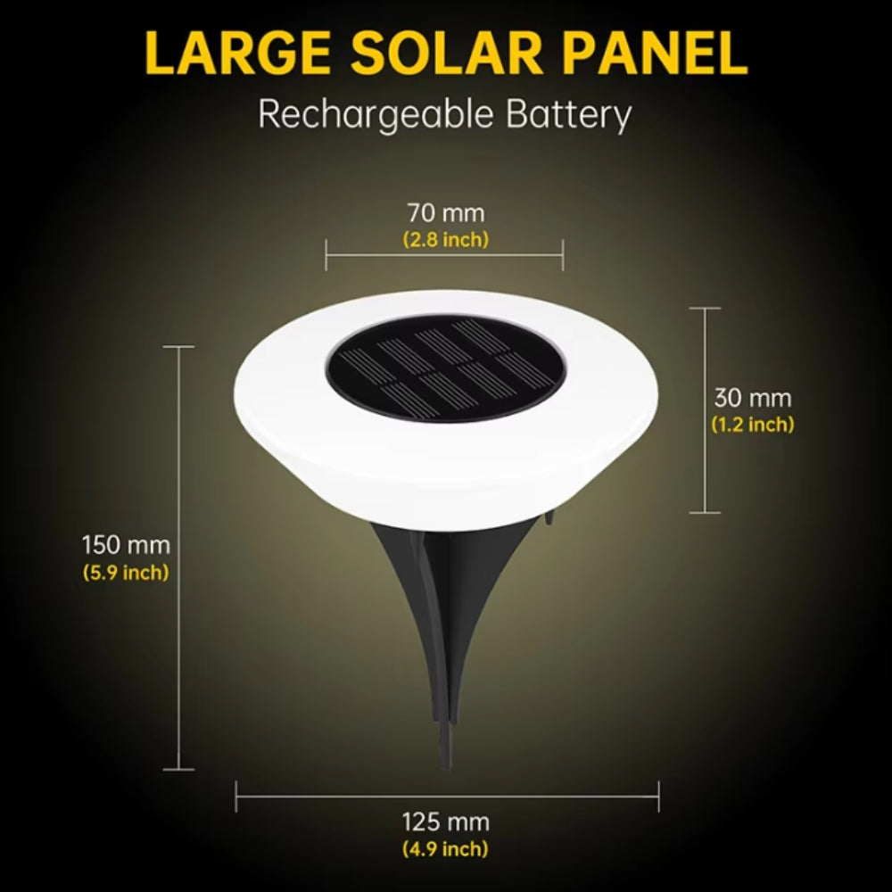 Solcelle LED udendørs stibelys | 4 Pakke