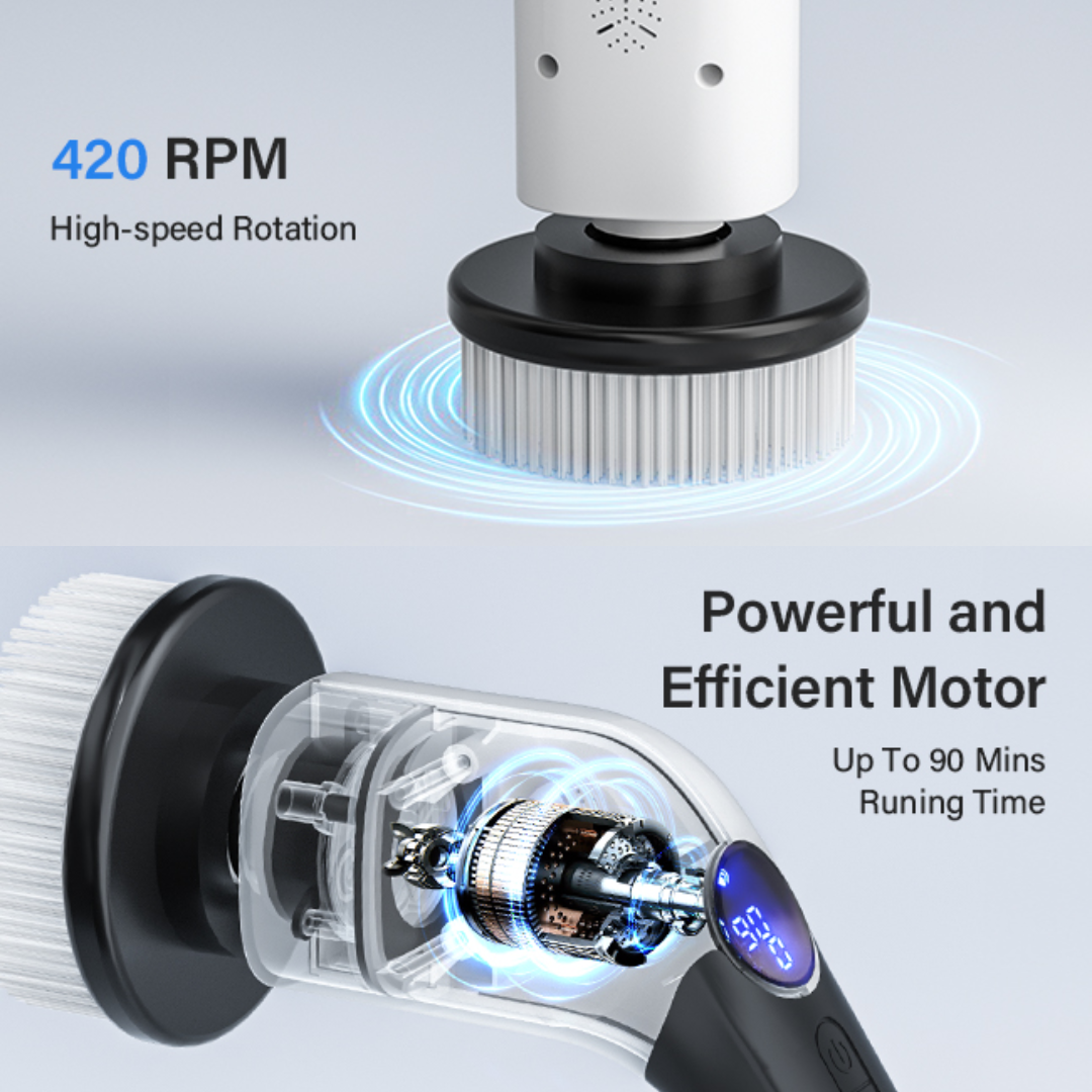 Elektrisk Spin Scrubber – Ansträngningsfri Rengöring på Halva Tiden