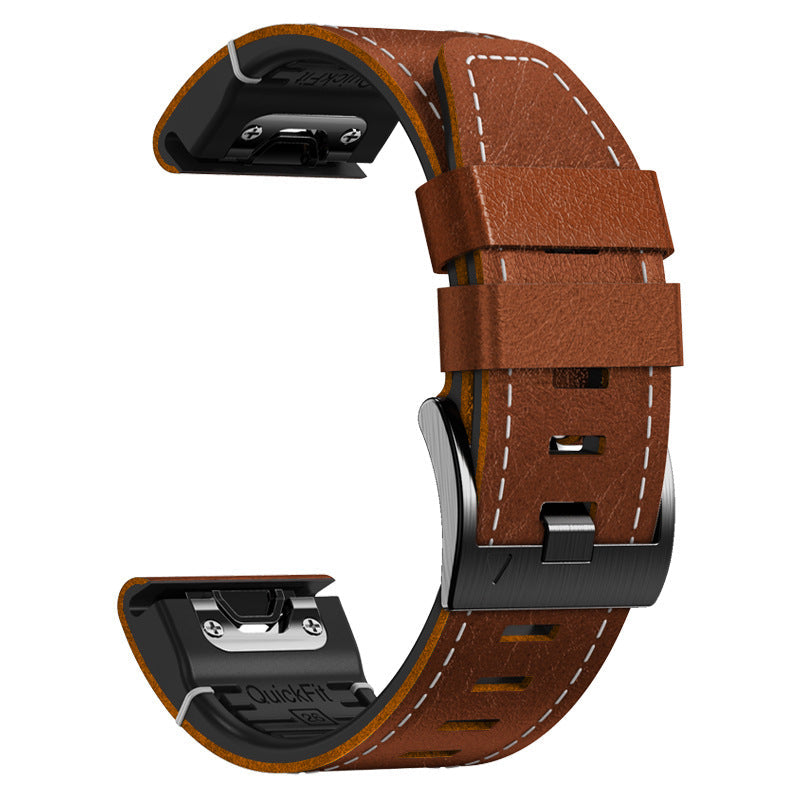 TPU + lærrem for Garmin Fenix 8 7X 6XPro