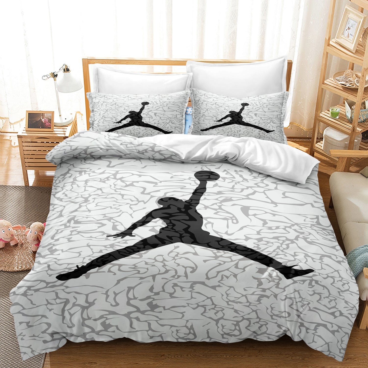 SportGlow - Ultra Soft Basketball Sports Duvet Cover Bedding Set