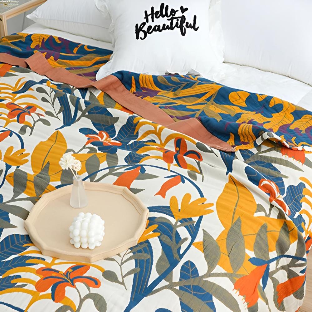 Couverture en Coton Sunrise Flora