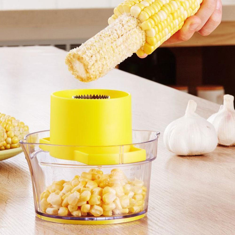 Cob Corn Stripper Med Inbyggd Måttkopp Och Rivjärn