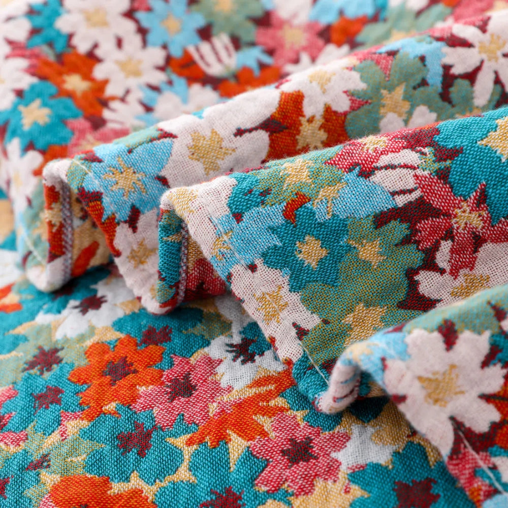 Couverture en Coton Floral Fiesta