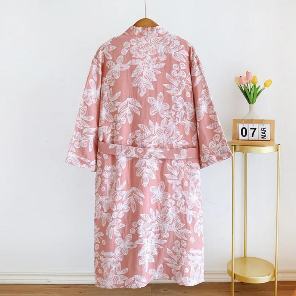 Blomsterbris Kimono Morgenkåpe