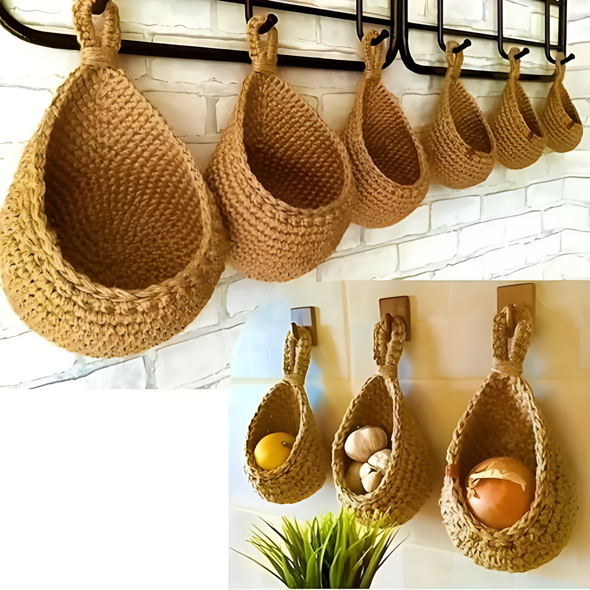 Handgefertigter Boho Hängebasket