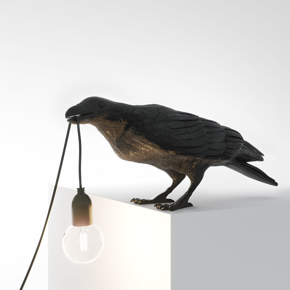 Gothic Raven Lamp Vintage Resin Bird Lamp