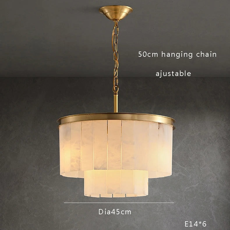 Golden Horizon Marble Chandeliers