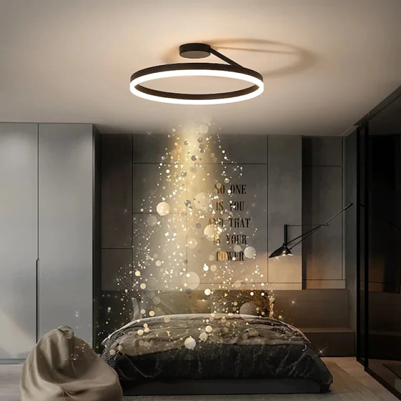 ArishaGlow - Elegant LED loftslampe i guld og metal