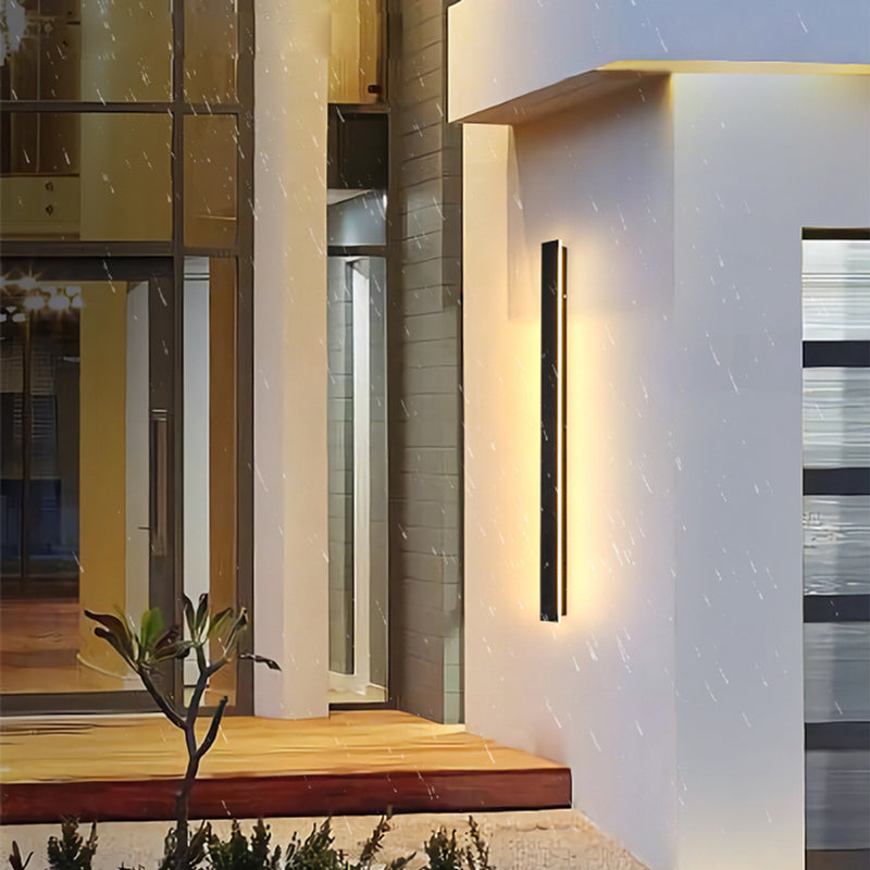 Edge Modern Design LED Wall Lamps Black Metal for Garden and Hallway