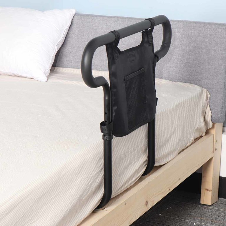 Barra de Cama Universal para Personas Mayores – Asistencia Confiable para Ancianos con Bolsa de Almacenamiento