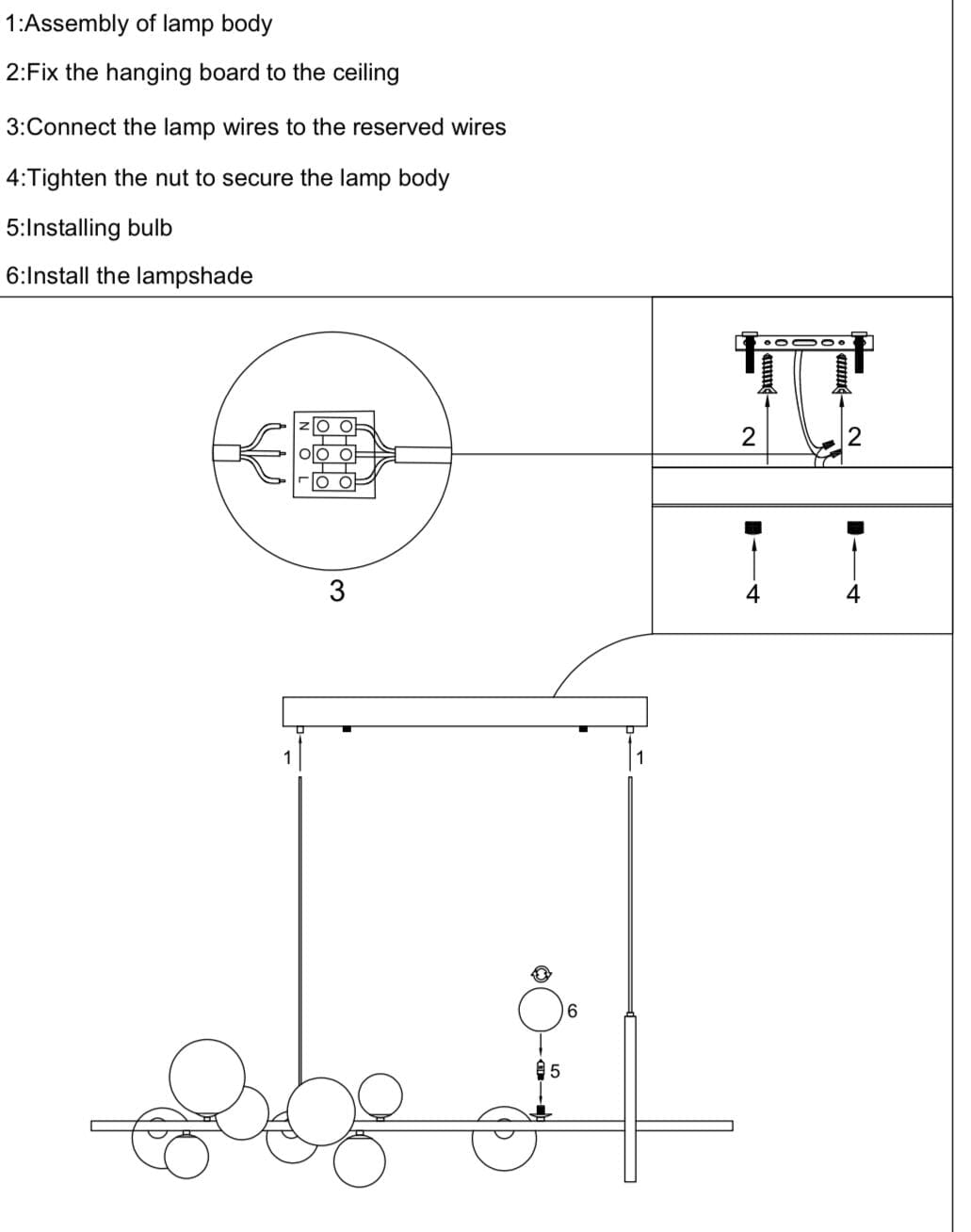 Lampadario in vetro Amelia