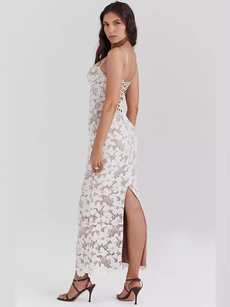 Ralyna™ - Robe longue à fleurs de perles