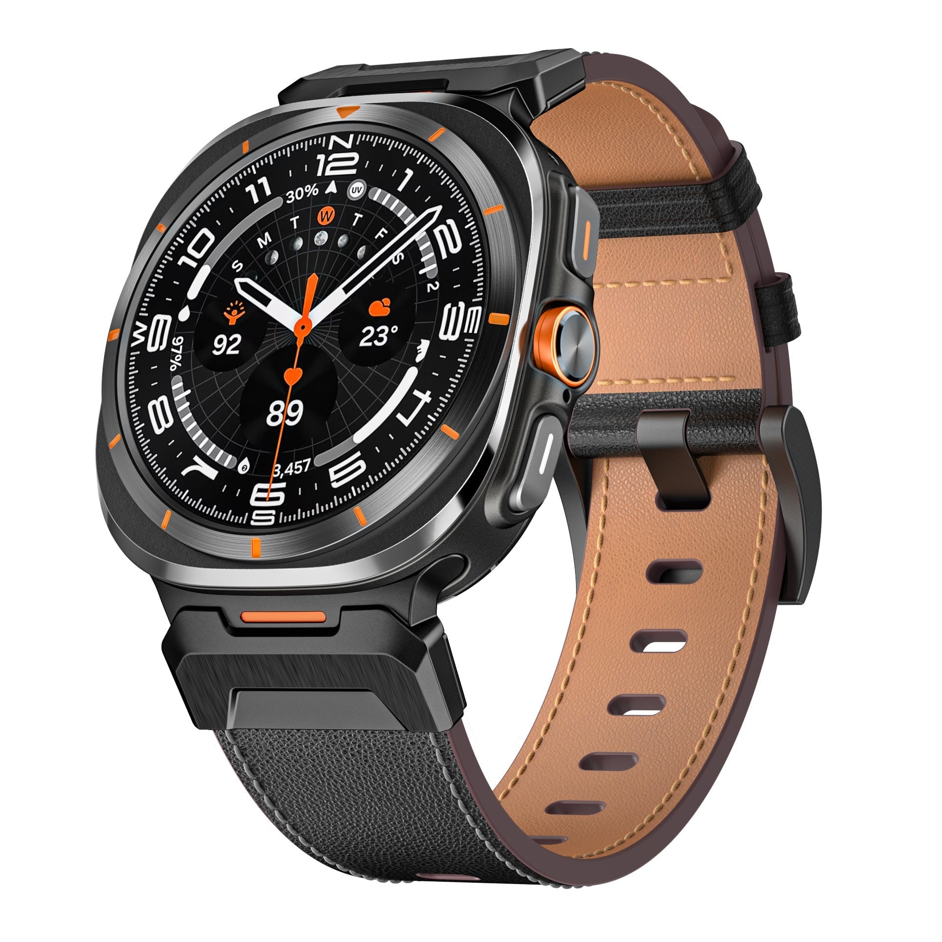 Taktisk lærrem for Samsung Watch 7 Ultra