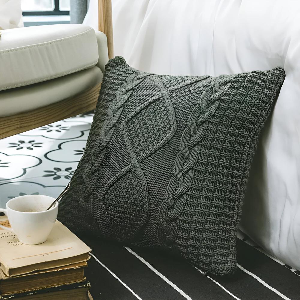 Braided Knitted Cushion Cover