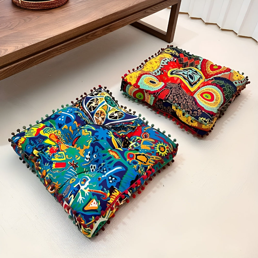 Boho Style Square Floor Cushion