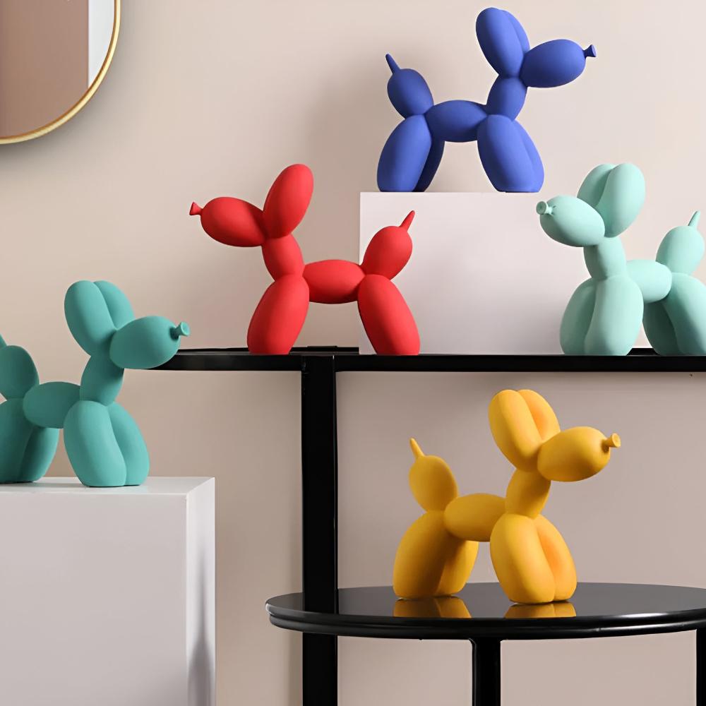 Matte Balloon Dog Resin Sculpture