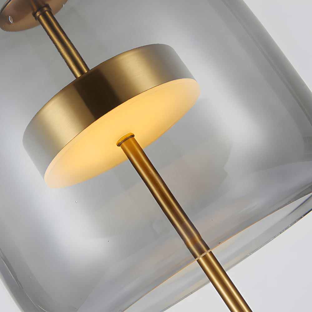 LumiLux - Smoked Glass Table Lamp for a Warm Ambiance