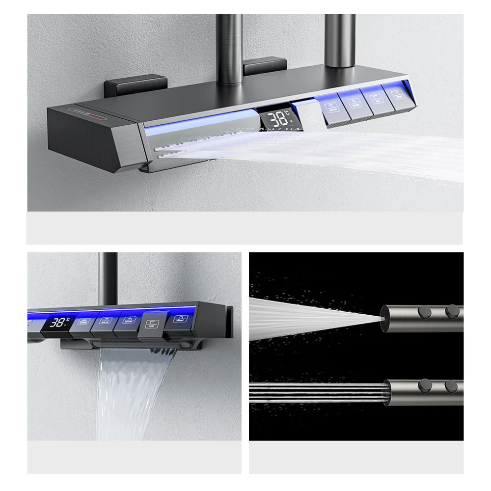 Conjunto de Sistema de Banho e Duche de Luxo com Ecrã Digital de Duche Inteligente