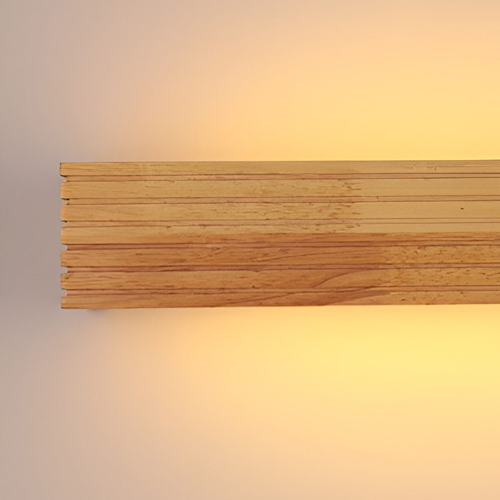 GlowWood - Lampa de perete LED nordică rectangulară impermeabilă cu oglindă