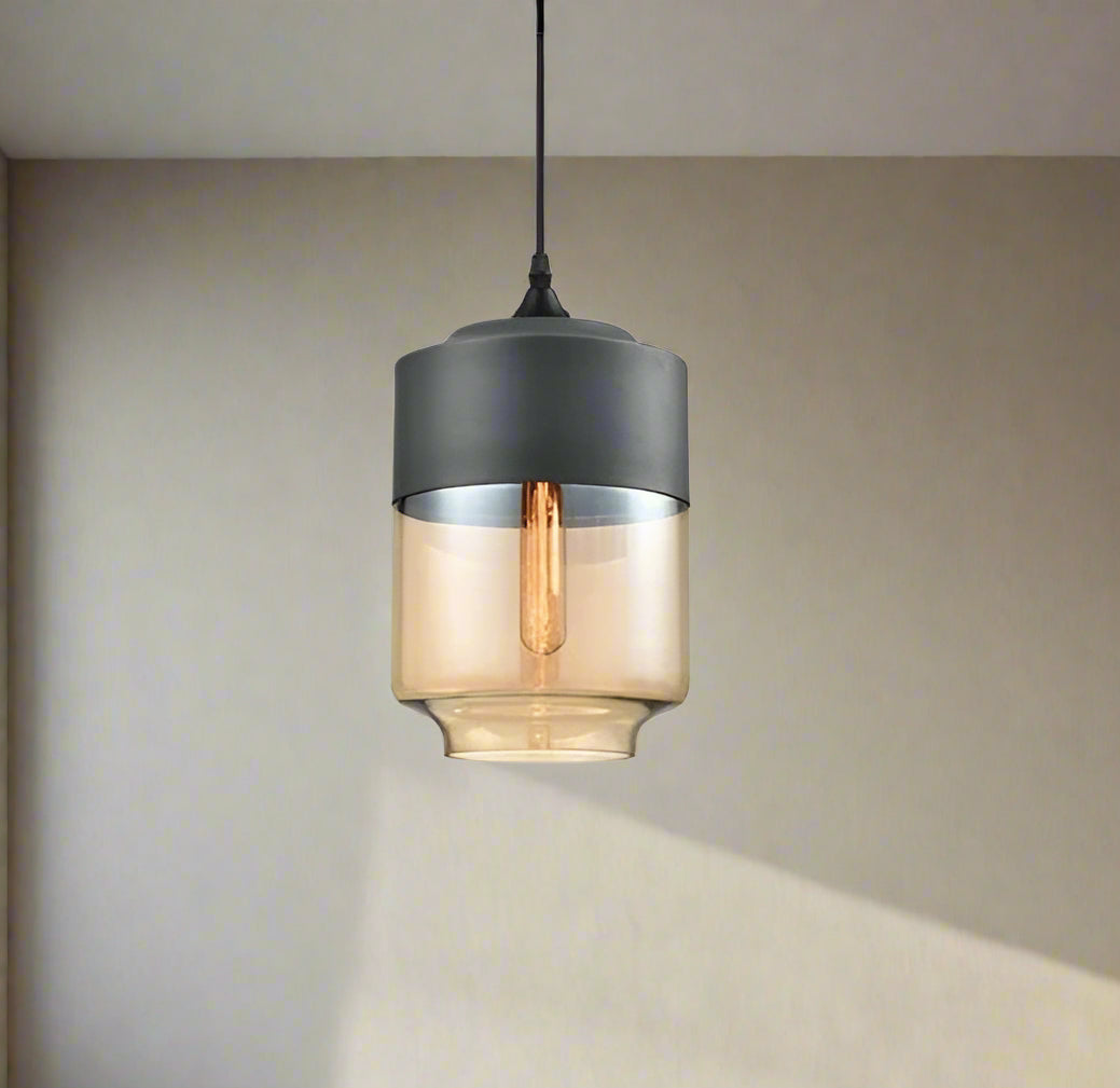 Jevaglo™ | Luxe hanglamp van glas en hout