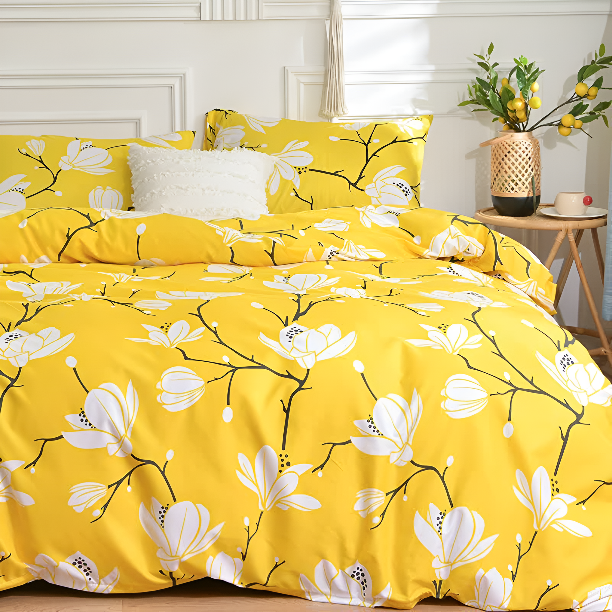 Fleur jaune | Ensembles de housses de couette 3 pièces