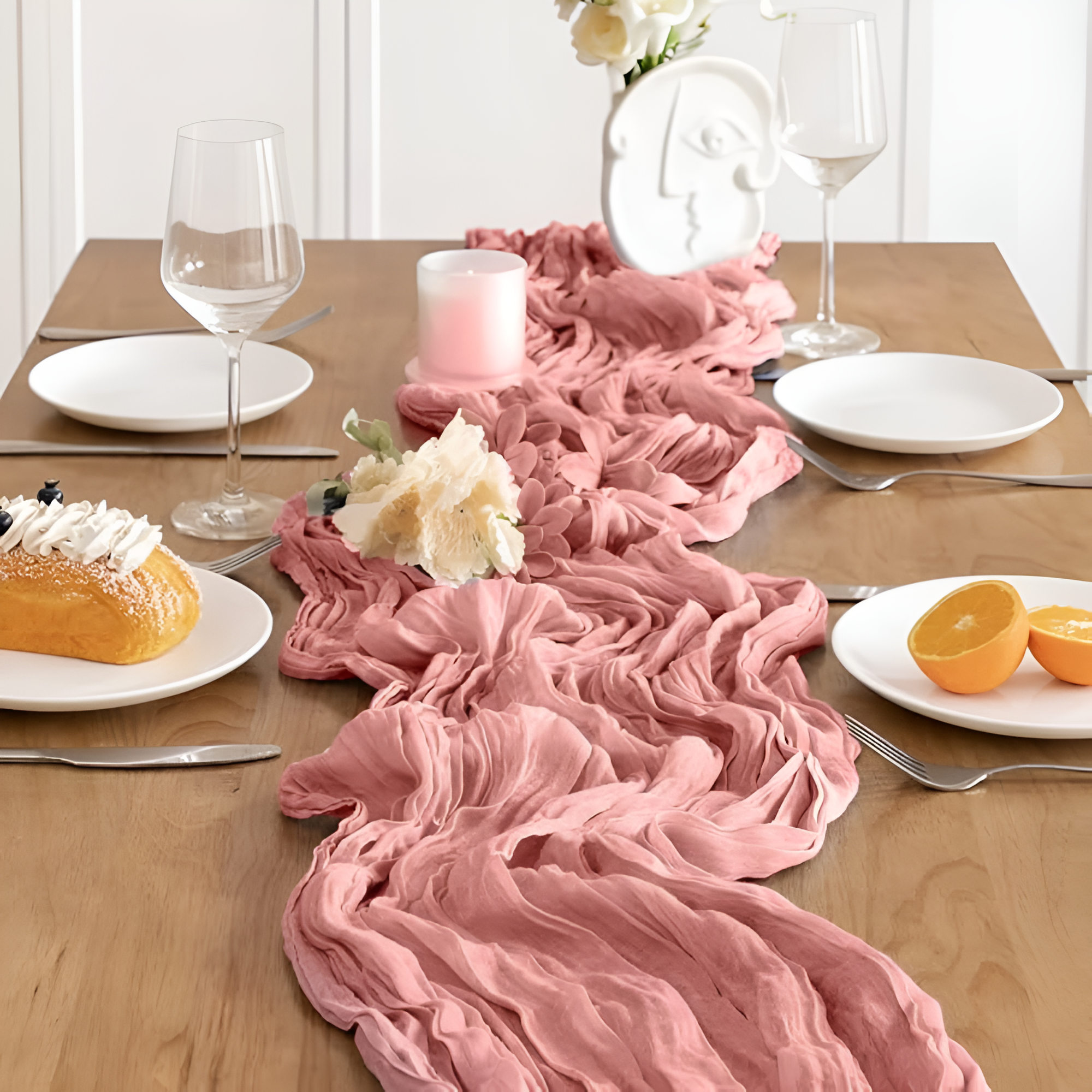 Cheesecloth Flowy Table Runner | 10 Pcs Set