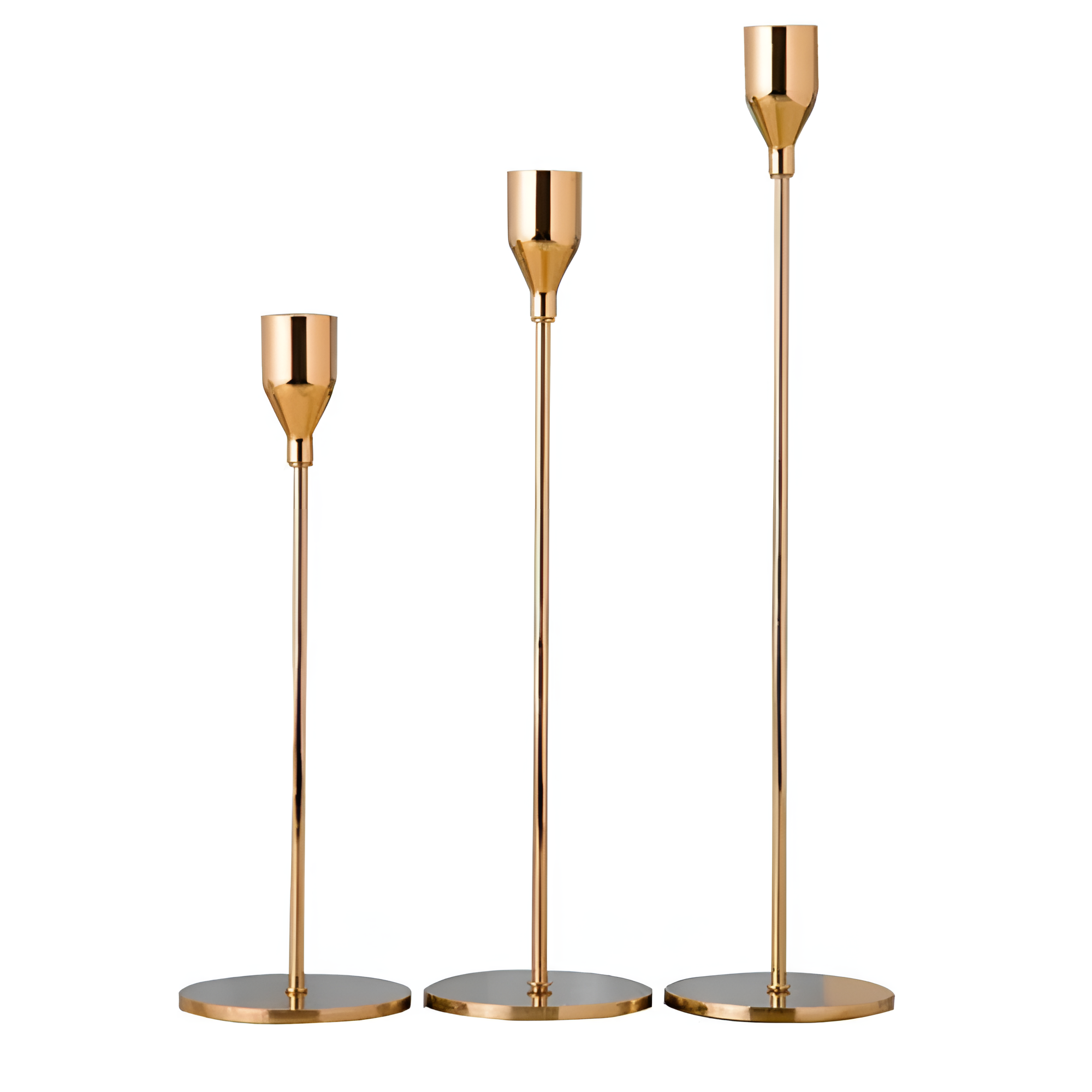 Portacandele Metallici Eleganti | Set da 3 pezzi