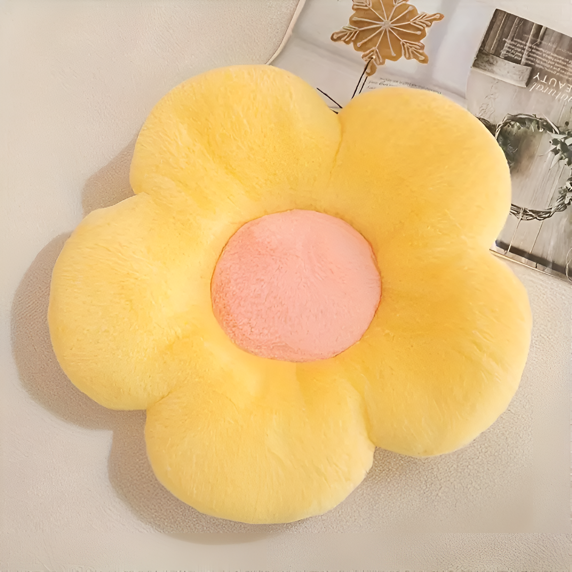 Plush Flower Sittkudde