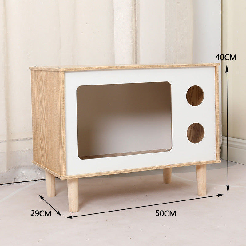 WoodNest combo voor huisdierbed en nachtkastje