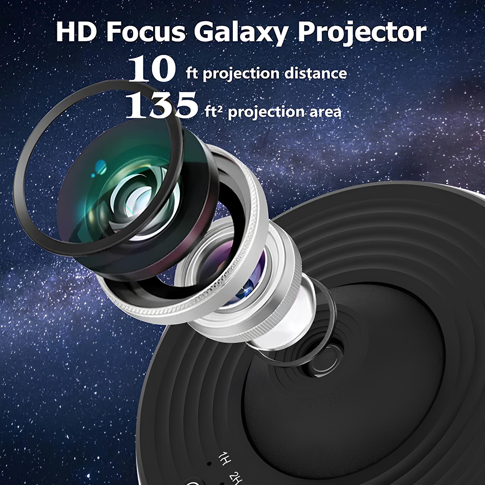 Nachtlampje Galaxy-projector Sterrenhemel-projector 360° draaibare planetariumlamp Slaapkamer