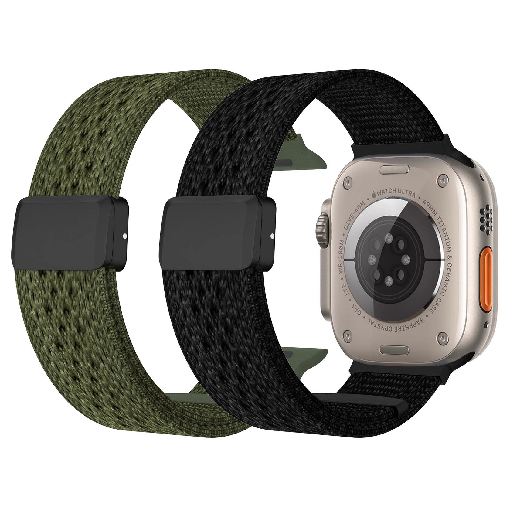 Braided Mesh Nylon Loop with Magnetic Clasp For Apple Watch