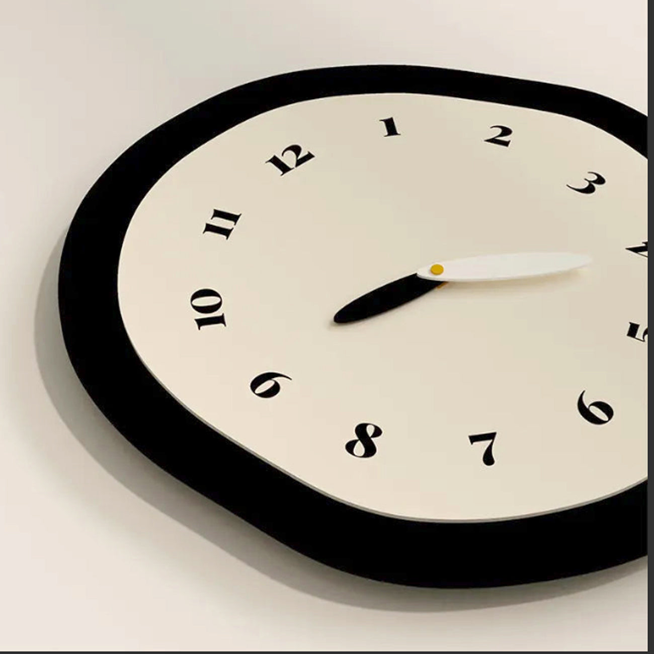 Abstract Distorted Silent Wall Clock - Modern Minimalist Pendulum Design