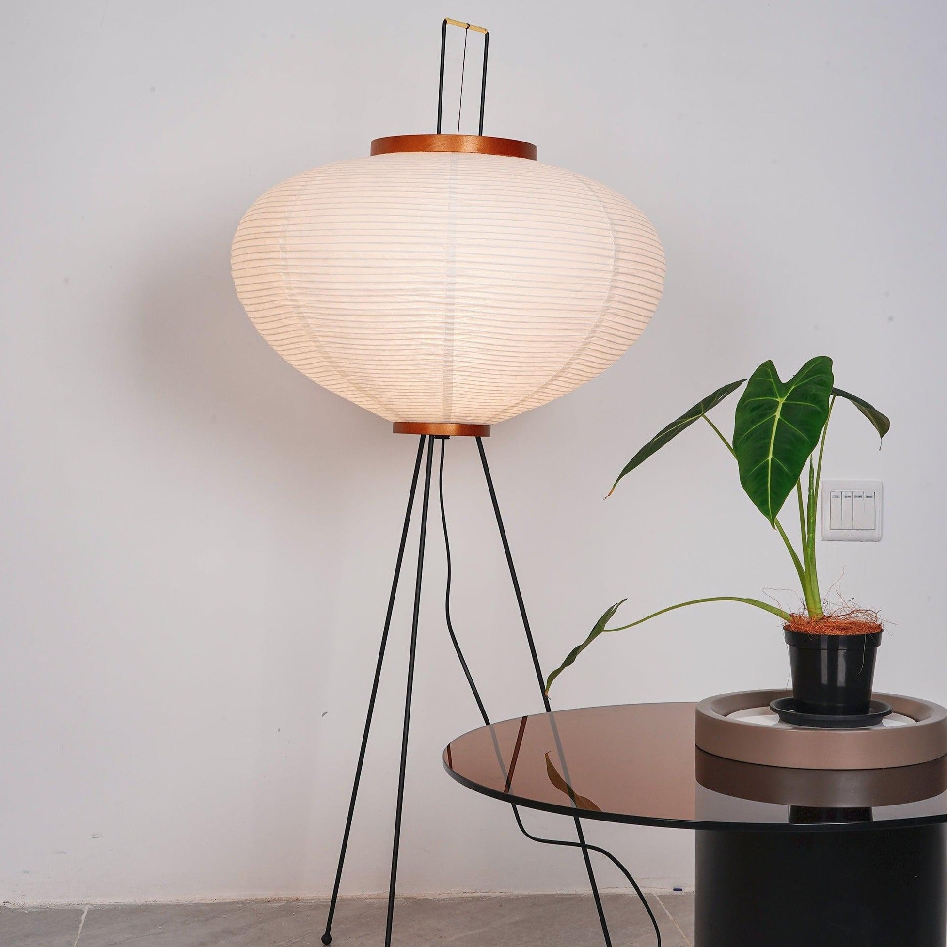 Rice paper floor lamp