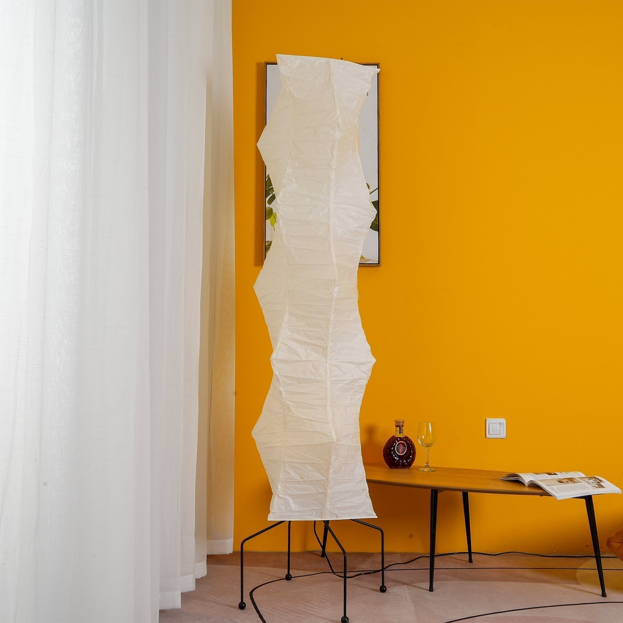 Rice paper floor lamp