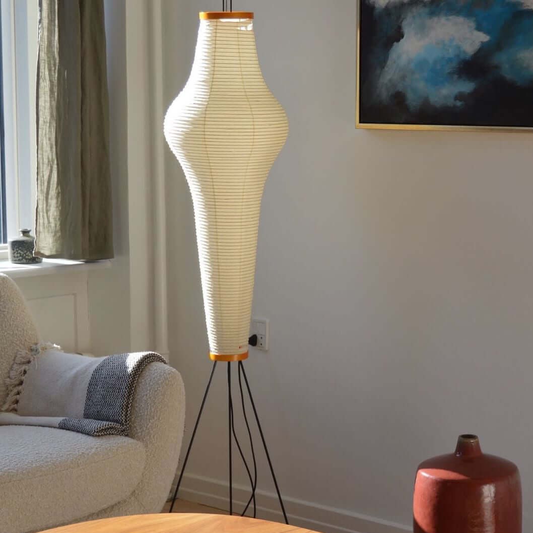 Rice paper floor lamp