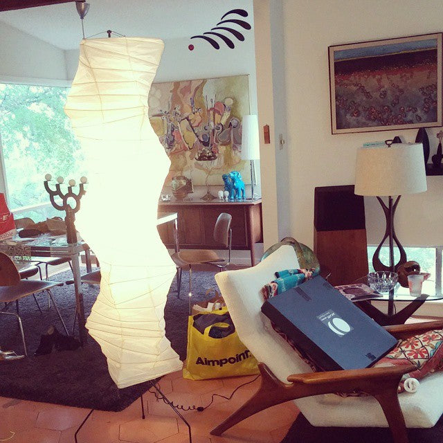 Rice paper floor lamp