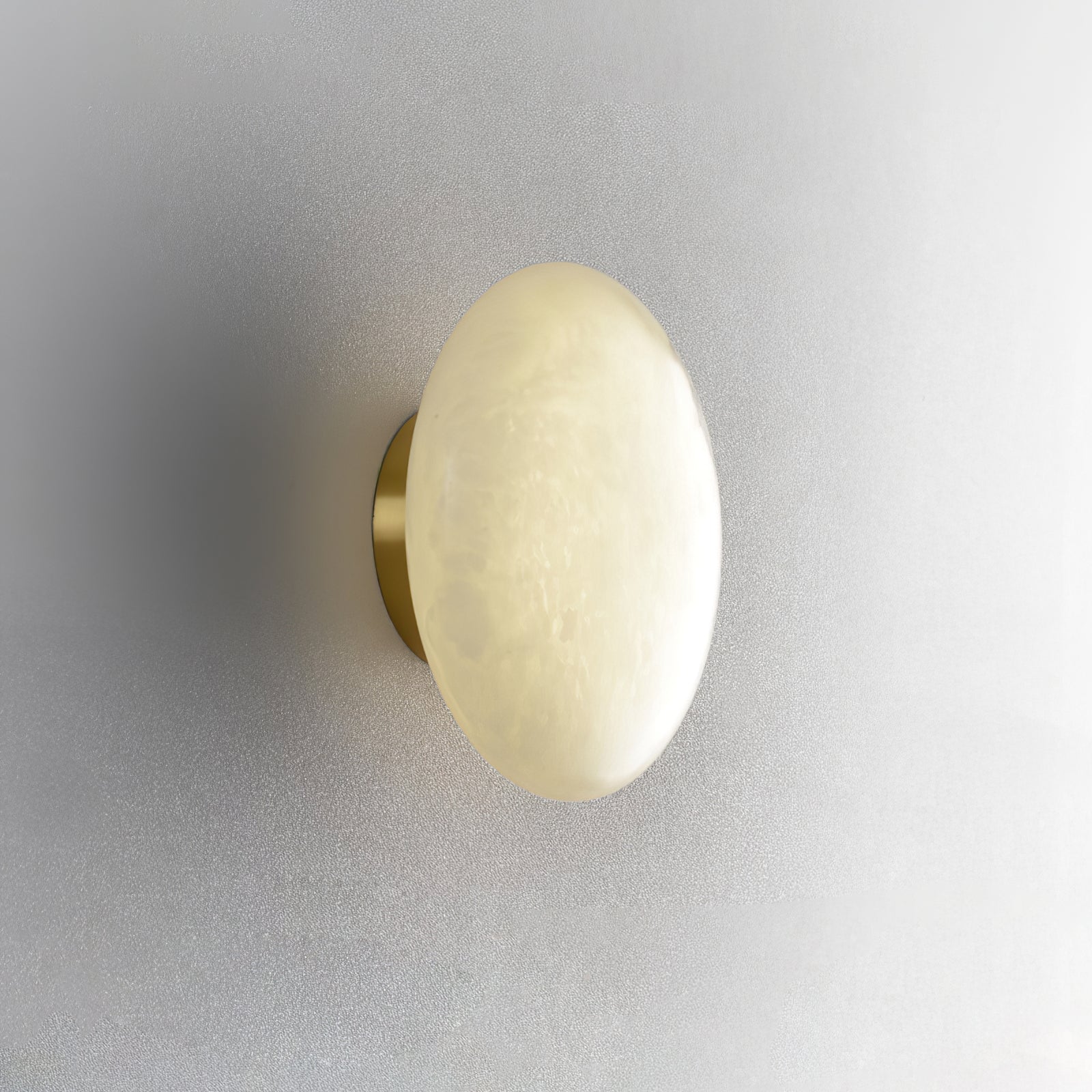 Alabaster oval taklampe