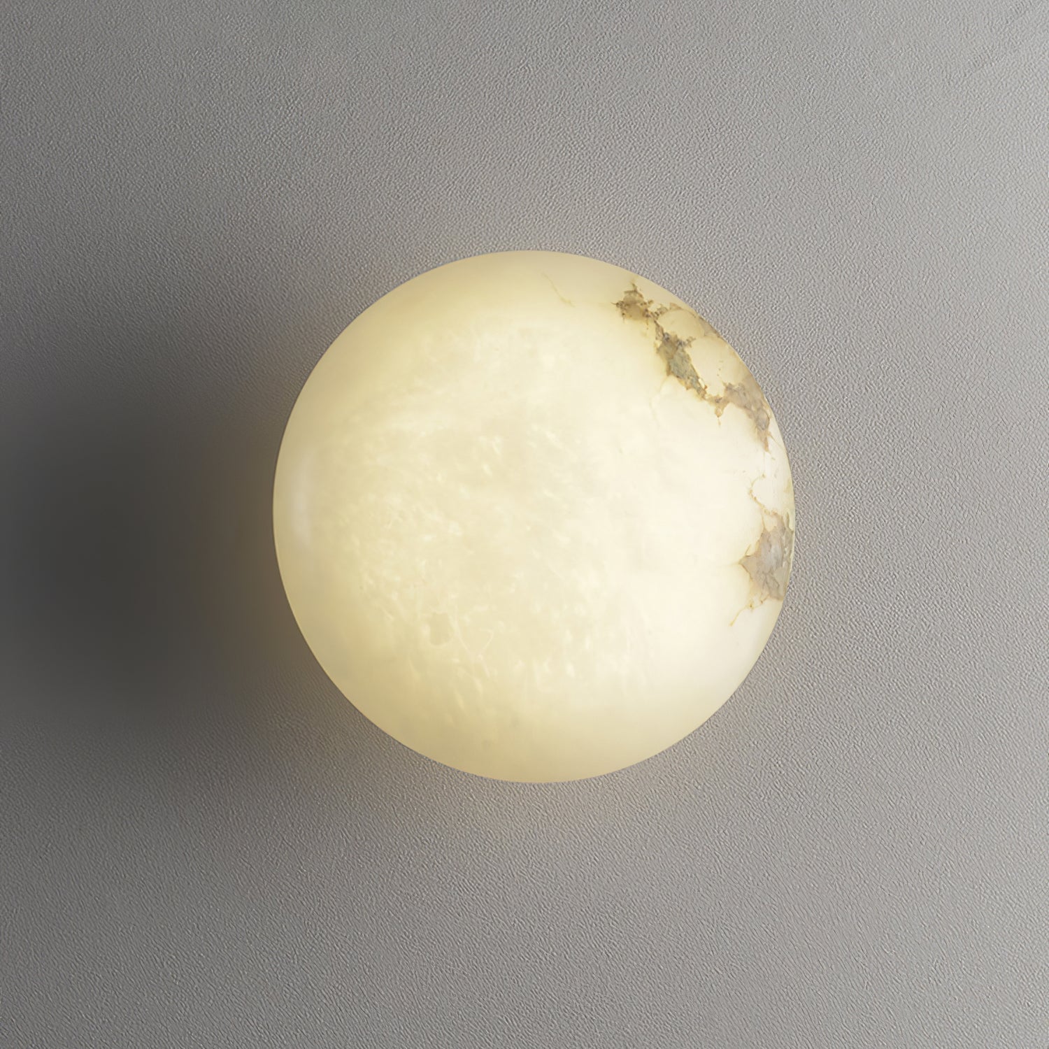 Alabaster oval taklampe