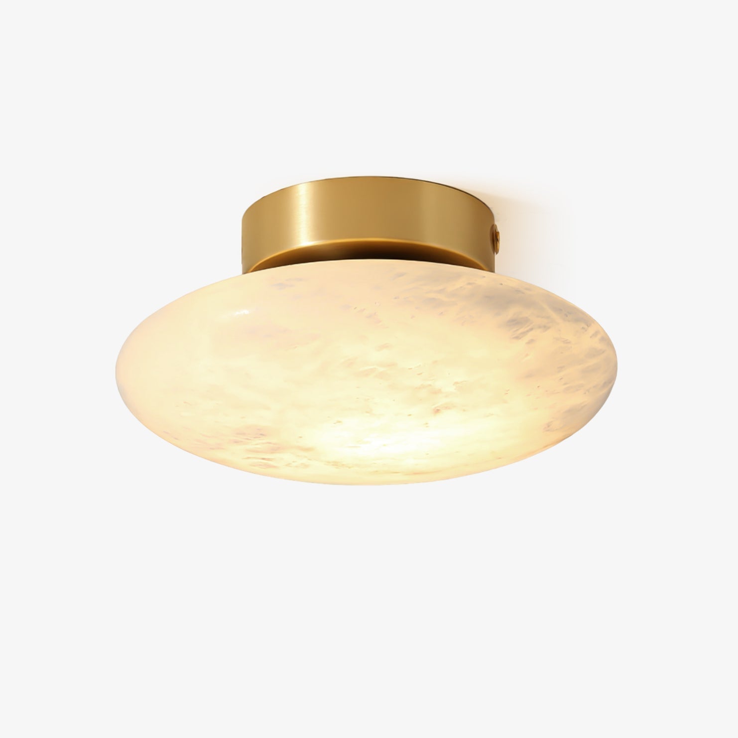 Alabaster oval taklampe