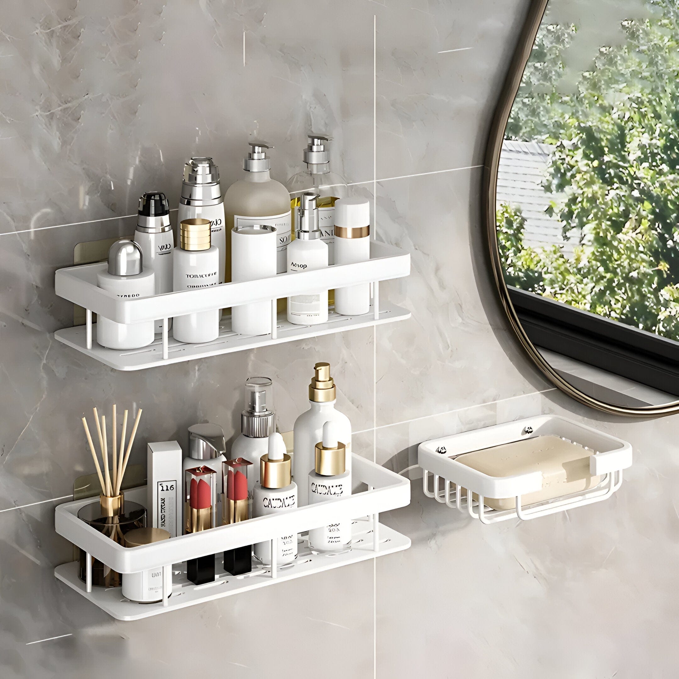 Bathroom Aluminum Shampoo Rack