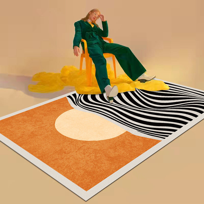 Tapis artistique soleil et lune, pour salon, chambre à coucher, porte, décor de zone