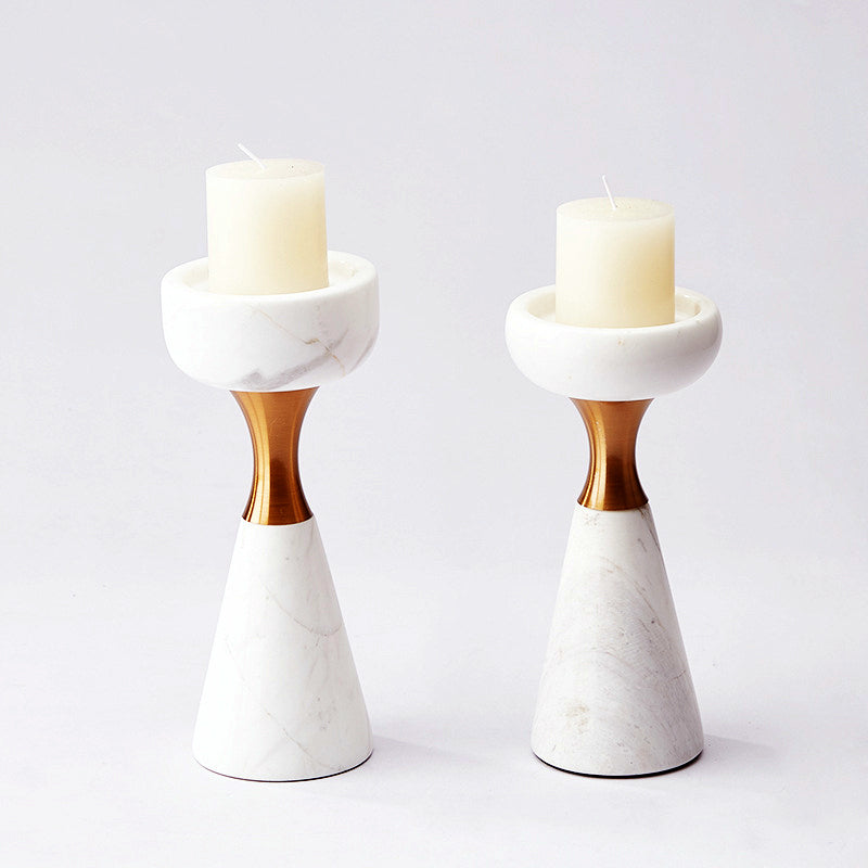 Modern White Marble Candle Holder/decor